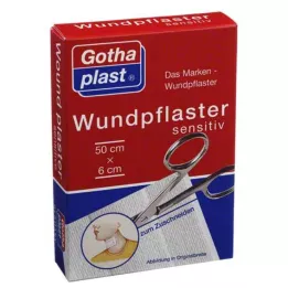 GOTHAPLAST Sårgips känsligt 6 cm x 0,5 m snitt, 1 st