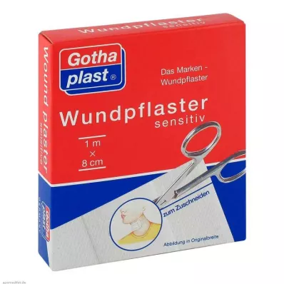 GOTHAPLAST Sårgips känsligt 8 cmx1 m snitt, 1 st GOTHAPLAST Sårgips känsligt 8 cmx1 m snitt, 1 st