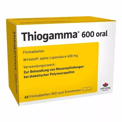 THIOGAMMA 600 orala filmdragerade tabletter, 60 st THIOGAMMA 600 orala filmdragerade tabletter, 60 st