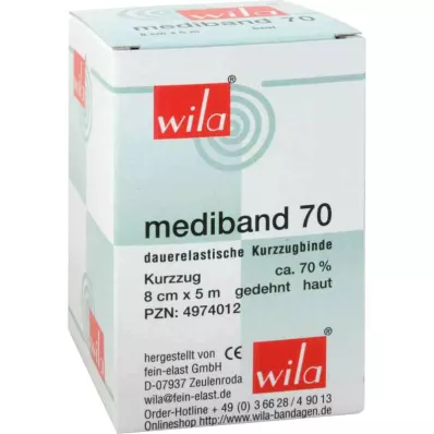 MEDIBAND 70 Kort sträckbandage 8 cm x 5 m, hudfärgat, 1 st MEDIBAND 70 Kort sträckbandage 8 cm x 5 m, hudfärgat, 1 st