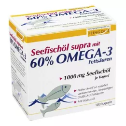 SEEFISCHÖL Supra med 60% omega-3-fett mjuka kapslar, 100 st