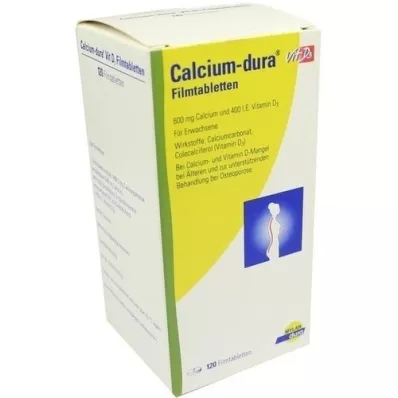 CALCIUM DURA Vit D3 filmdragerade tabletter, 120 st