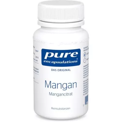 PURE ENCAPSULATIONS Mangan Mangancitrat Kapslar, 60 Kapslar