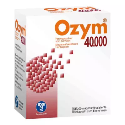 OZYM 40 000 hårda kapslar med enterisk överdragning, 200 st OZYM 40 000 hårda kapslar med enterisk överdragning, 200 st