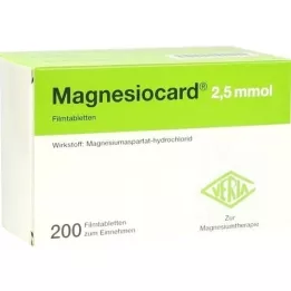 MAGNESIOCARD 2,5 mmol filmdragerade tabletter, 200 st