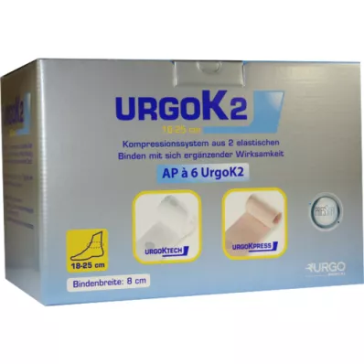 URGOK2 Kompr.syst.8cm Ankelomf.18-25cm, 6 st