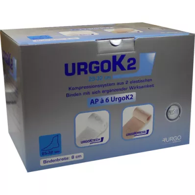 URGOK2 Kompr.syst.8cm Ankelomf.25-32cm, 6 st