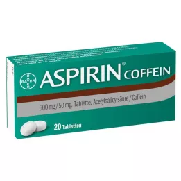 ASPIRIN Koffeintabletter, 20 st