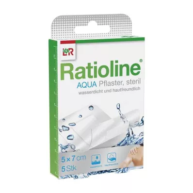 RATIOLINE aqua Duschplåster Plus 5x7 cm sterilt, 5 st RATIOLINE aqua Duschplåster Plus 5x7 cm sterilt, 5 st