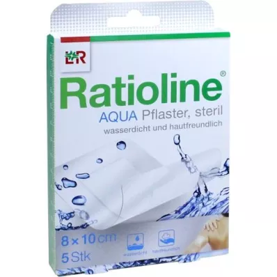 RATIOLINE aqua Duschplåster Plus 8x10 cm sterilt, 5 st