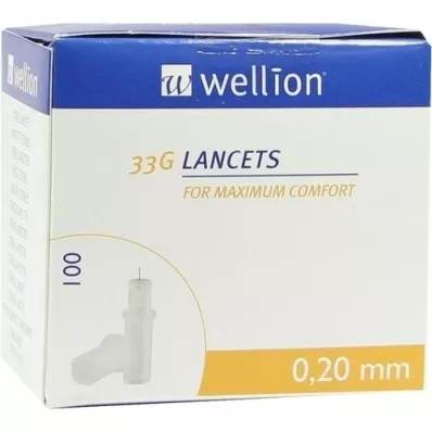 WELLION Lancetter 33 G, 100 st