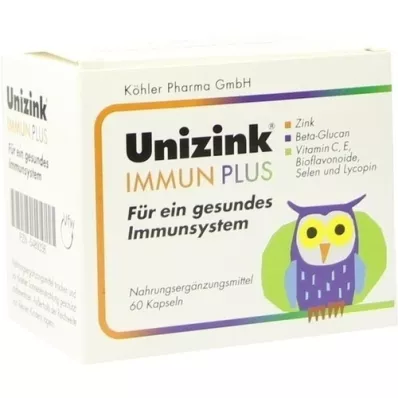 UNIZINK Immun Plus Kapslar, 1X60 Kapslar