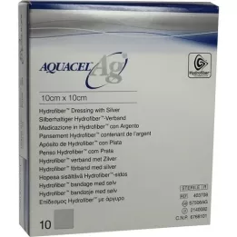 AQUACEL Ag 10x10 cm kompresser, 10 st