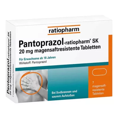 Pantoprazol ratiopharm SK 20 mg magsäcksresistenta tabletter, 7 st