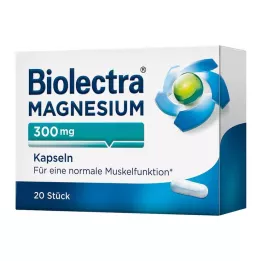 BIOLECTRA Magnesium 300 mg kapslar, 20 kapslar