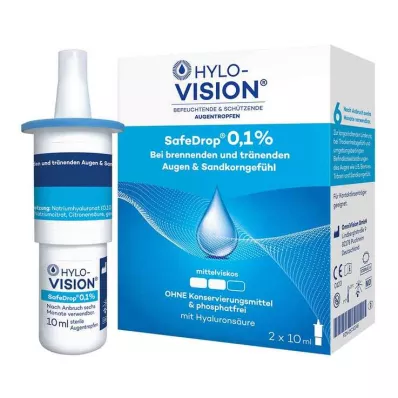HYLO-VISION SafeDrop 0,1% ögondroppar, 2X10 ml