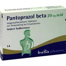 PANTOPRAZOL beta 20 mg syra enterotabletter, 14 st