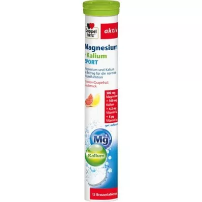 DOPPELHERZ Magnesium+kalium sportbrusetabletter, 15 st