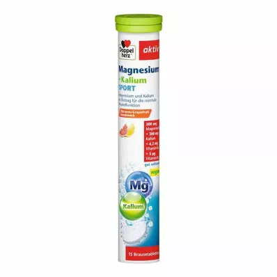 DOPPELHERZ Magnesium+kalium sportbrusetabletter, 15 st