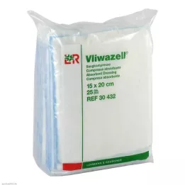 VLIWAZELL Absorberande kompresser, icke-sterila, 15x20 cm, 25 st