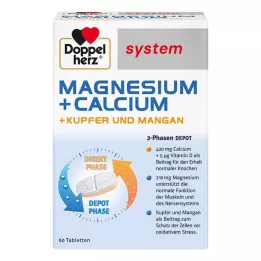DOPPELHERZ Magnesium+Calc. +Koppar+Mangan syst. tabl, 60 st