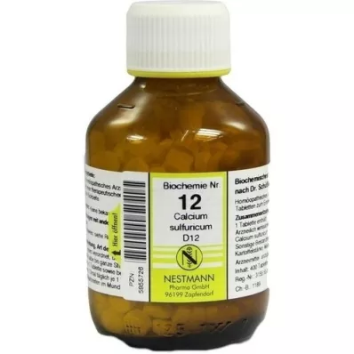 BIOCHEMIE Calcium sulphuricum D 12 tabletter, 400 st
