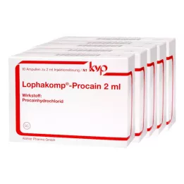 LOPHAKOMP Prokain 2 ml injektionsvätska, lösning, 50X2 ml