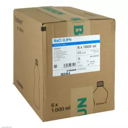 KOCHSALZLÖSUNG 0,9 % B.Braun Ecotainer sköljlösning, 6X1000 ml