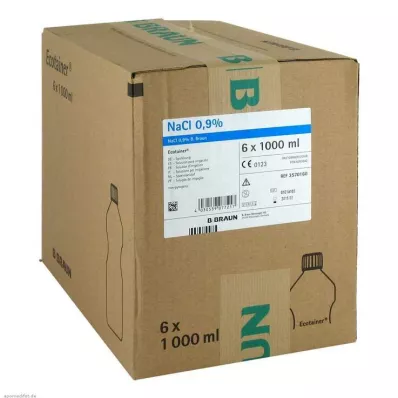 Saltlösning 0,9 % B.Braun sköljlösning Ecotainer, 6X1000 ml Saltlösning 0,9 % B.Braun sköljlösning Ecotainer, 6X1000 ml