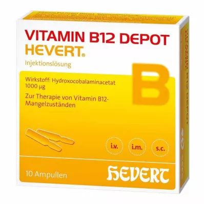 VITAMIN B12 DEPOT Hevert ampuller, 10 st VITAMIN B12 DEPOT Hevert ampuller, 10 st