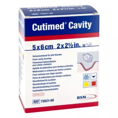 Cutimed Cavity skumkontakt 5x6cm icke-vidhäftande (10 stycken)