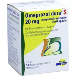 OMEPRAZOL dura S 20 mg enterokapslade hårda kapslar, 14 st