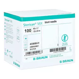 STERICAN Kanyler 18 Gx1 1/2 1.1x40 trubbig/stumpt, 100 st