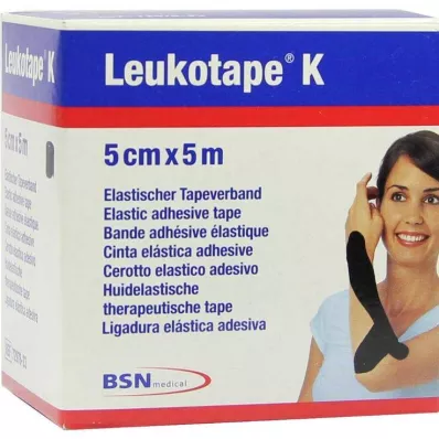 Leukotape K 5cm svart, 1 st
