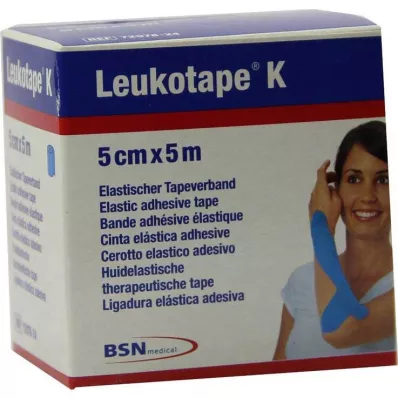 Leukotape K 5cm ljusblå, 1 st