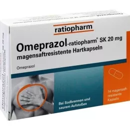 OMEPRAZOL-ratiopharm SK 20 mg enterokapslade hårda kapslar, 14 st