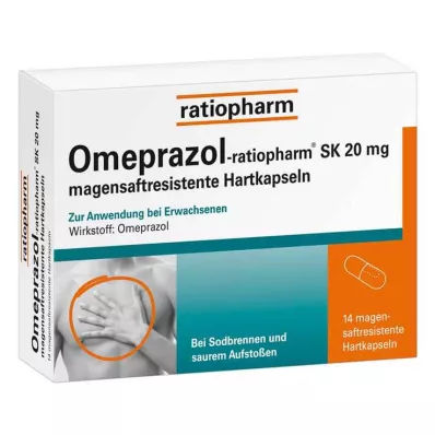 OMEPRAZOL-ratiopharm SK 20 mg enterokapslade hårda kapslar, 14 st OMEPRAZOL-ratiopharm SK 20 mg enterokapslade hårda kapslar, 14 st