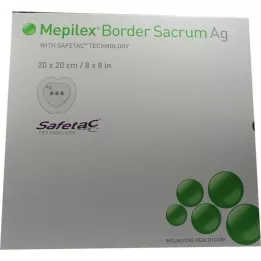 MEPILEX Border Sacrum Ag skumförband 20x20 cm ster., 5 st