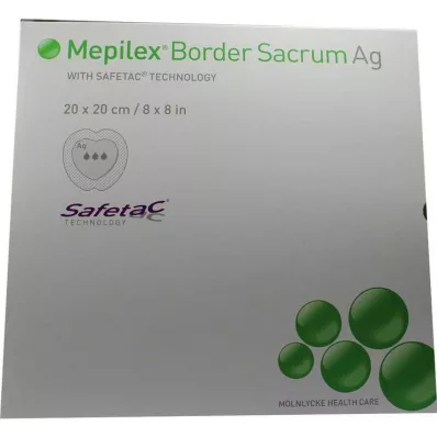 Mepilex Border Sacrum Ag bandage 20x20cm, 5 st