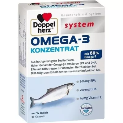 DOPPELHERZ Omega-3 koncentrat systemkapslar, 30 st