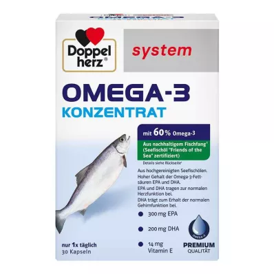 DOPPELHERZ Omega-3 koncentrat systemkapslar, 30 st