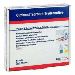 CUTIMED Sorbact Hydroaktiva kompresser 7x8,5 cm, 10 st