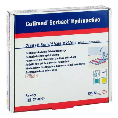 Cutimed Sorbact Hydroactive kompresser 7x8,5 cm, 10 st Cutimed Sorbact Hydroactive kompresser 7x8,5 cm, 10 st