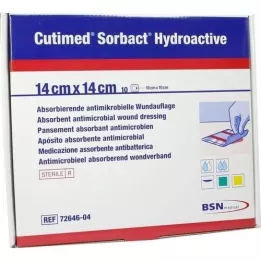 CUTIMED Sorbact Hydroaktiva kompresser 14x14 cm, 10 st