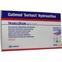 CUTIMED Sorbact Hydroaktiva kompresser 14x24 cm, 10 st