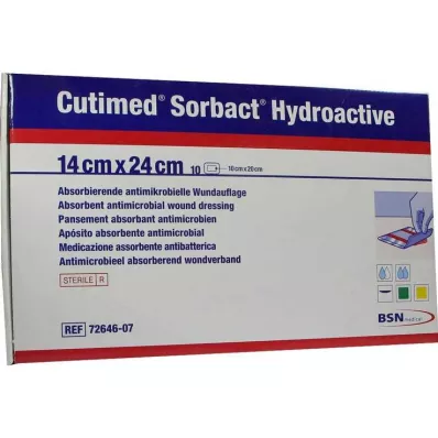 Cutimed Sorbact Hydroactive kompresser 14x24 cm, 10 st Cutimed Sorbact Hydroactive kompresser 14x24 cm, 10 st