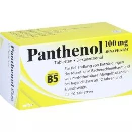 PANTHENOL 100 mg Jenapharm tabletter, 50 st