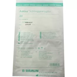 ASKINA Plum-grit sterila kompresser för slingbinda, 20 st