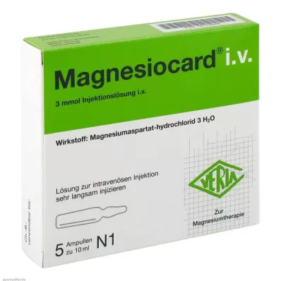 MAGNESIOCARD i.v. injektionsvätska, lösning, 5X10 ml MAGNESIOCARD i.v. injektionsvätska, lösning, 5X10 ml