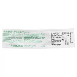 VASOFIX Brun slang 18 G 33 mm grön/vit, 1 st